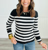 Striped Round Neck Pullover Top (Reg.) - 3 Colors