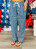 Denim Blue Star Print Barrel Pants (Reg.)