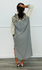 Taupe/Ivory Contrast Zebra Print Shirt Dress (Reg & Plus)