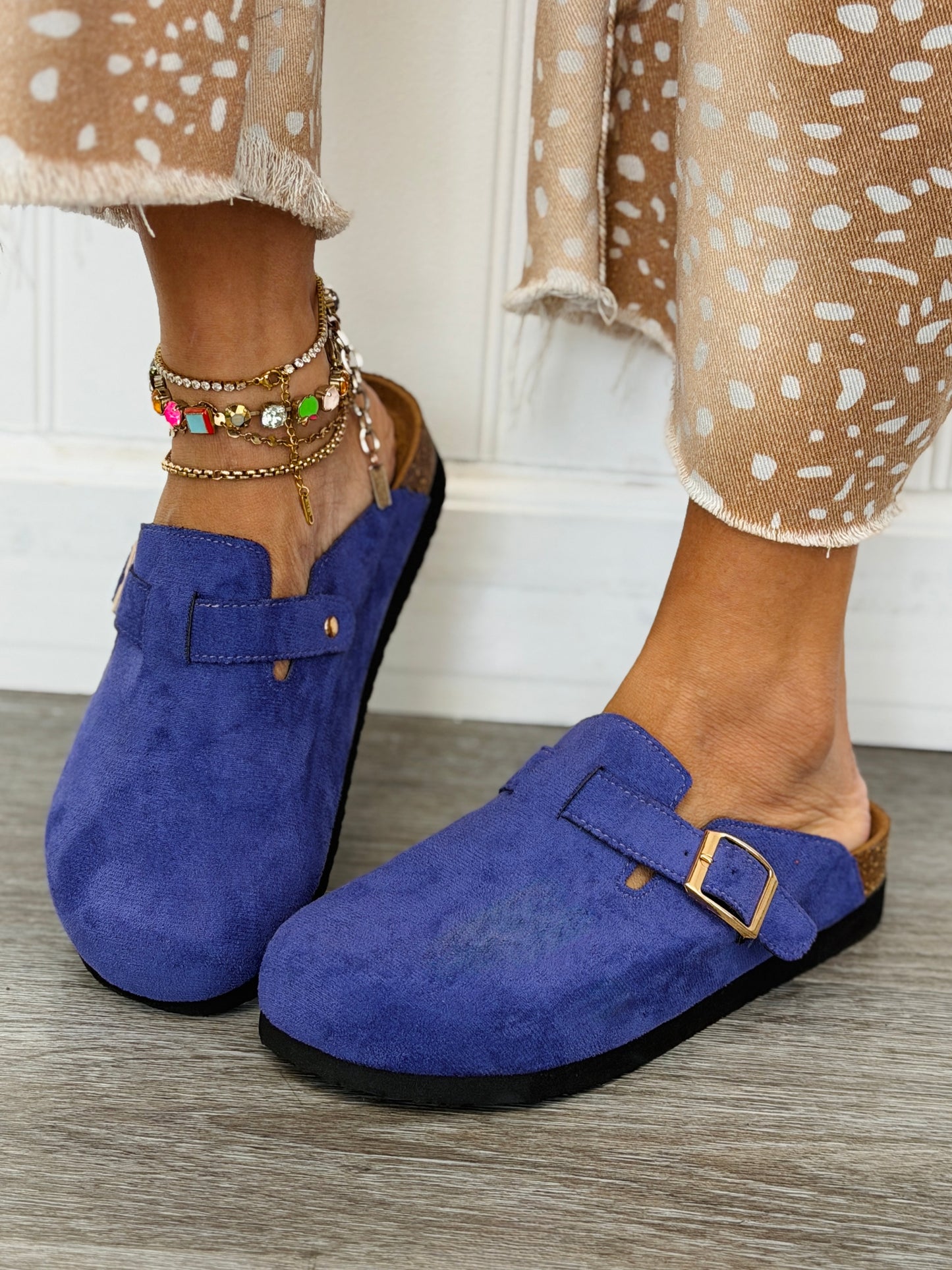 Purple Ronan Buckle Mule