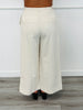 Cream Pleated Wide Leg Pants (Reg. and Plus)