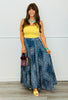 Navy Bandana Maxi Skirt (OS)