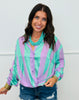 Lilac Striped Satin Shirt (Reg.)