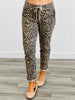 Cheetah High Rise Cropped Pull On Pants (Reg. and Plus)