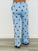 Peri Blue Polka Dot Side Striped Pants (Reg.)