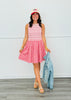 Red Gingham Sleeveless Mini Dress (Reg. and Plus)