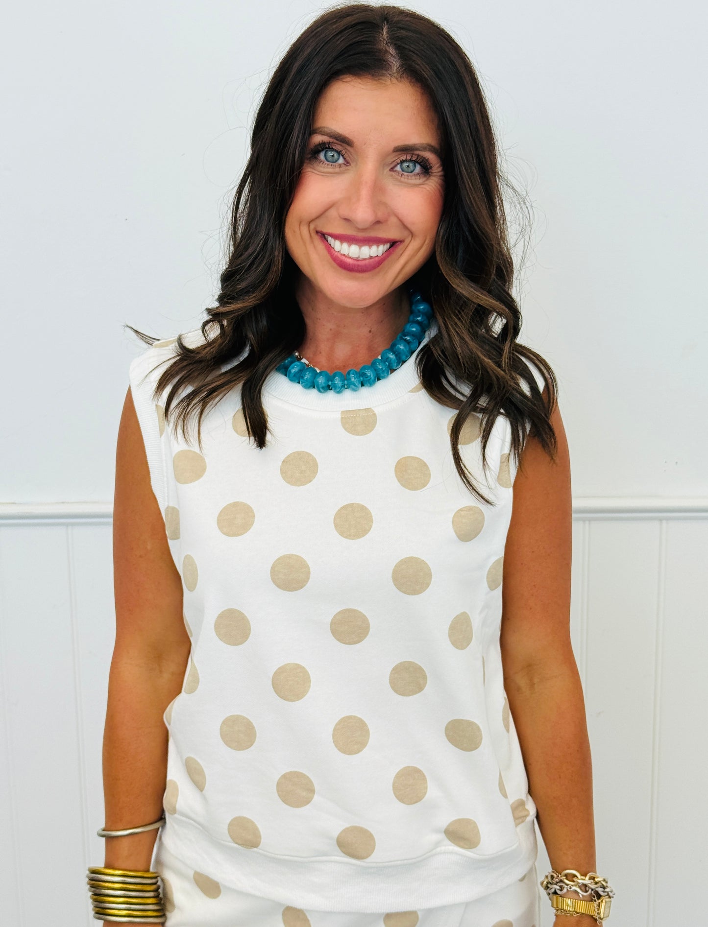 Monroe Polka Dot Sleeveless Top & Skort Set (Reg.) - 4 Colors