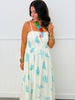 Ivory/Green Seashell Print Maxi Dress (Reg.)