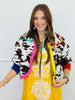 Queen Of Sparkles White & Brown Cow Print Cardigan (Reg. & Plus)