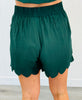 Scallop Hem Drawstring  Shorts (Reg.) - 4 Colors