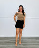 Flirty Mocha Off Shoulder Top (Reg)