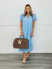 Blue Eyelet Midi Dress (Reg & Plus)