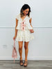 Floral Front Double Tie Top (Reg.)-2 Colors
