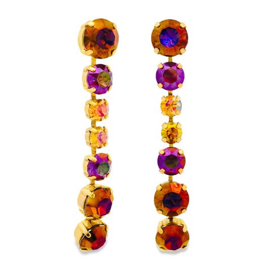 TOVA - Collins Earrings in Maroon