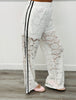 White Lace Side Stripe Jacket & Pants Set (Reg.)
