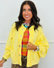 Butter Yellow Contrast Sweater Knit Snap Button Cardigan (Reg. and Plus)