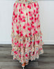 Pink Multi Blurred Floral Maxi Skirt Set (Reg & Plus)