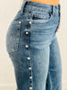 Judy Blue Studded In Sweetness Straight Jeans (Reg. and Plus)