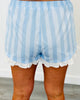 Sky Pinstriped PJ Top/Short Set (Reg.)