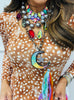Deer Print Square Neck LS Top (Reg. and Plus)