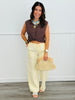 Brown/Ivory Polka Dot Sleeveless Blouse (Reg.)