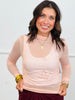 Sheerly There Sequin Mesh Top (Reg & Plus)-2 Colors