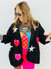 POL Black Stars & Hearts Linen Blazer (Reg.)