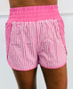 Pink Stripe Half Zip Top & Shorts Set (Reg.)