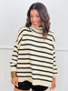 Striped Turtleneck Sweater (Reg.)-2 Colors