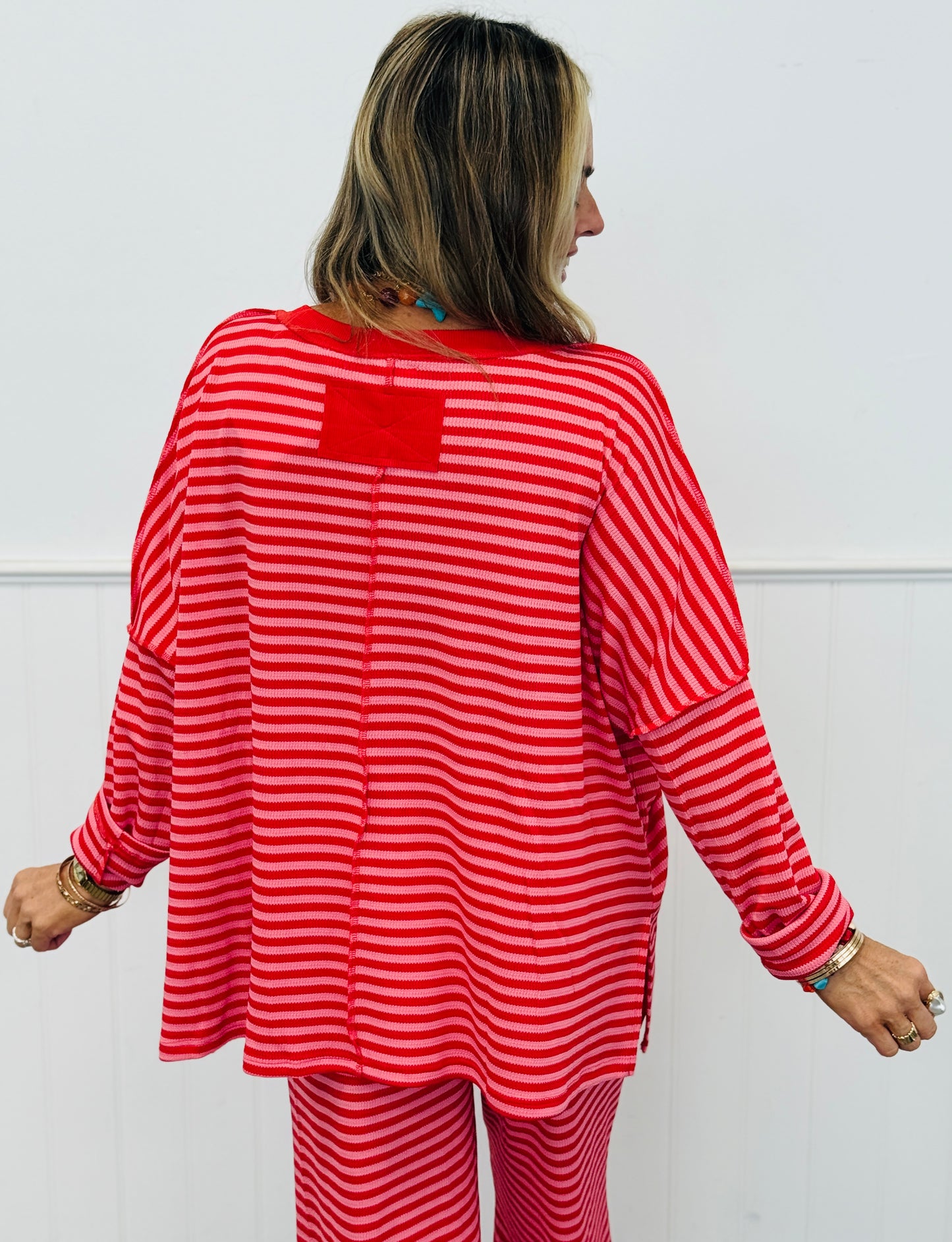 Cozy Striped Lounge Top (Reg & Plus) - 6 Colors