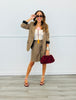 Camel Multi Plaid Dressy Bermuda Shorts (Reg & Plus)