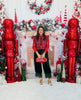Red Plaid Ruffled Tie Quilted Vest (Reg & Plus)