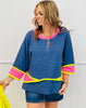 French Terry Accent Blocks Sweatshirt (Reg.)-2 Colors