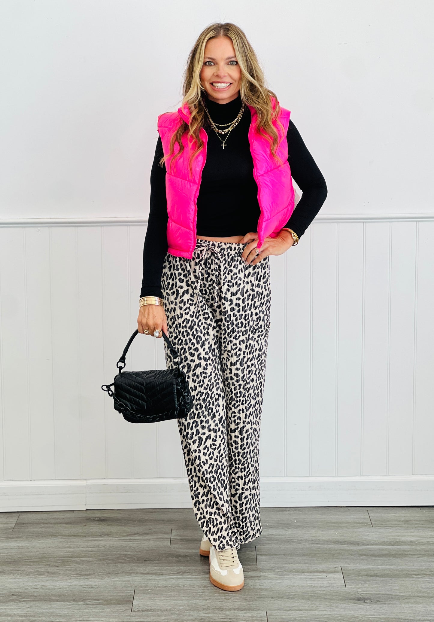 Hot Pink Shiny Nylon Vest (Reg.)