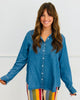 Denim Button Front Collared Shirt (Reg. and Plus)