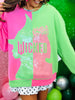 Queen Of Sparkles Licensed Green & Pink Character Profile 'Wicked' Sweatshirt (Reg. and Plus)