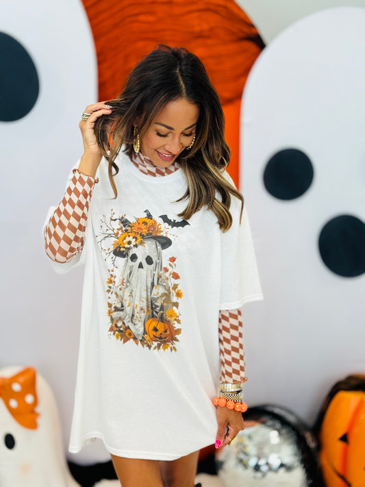 Witchy Rhinestone Ghost Tee (Reg. & Plus)
