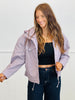 Faux Leather Drawstring Hem Zip Up Jacket (Reg.) - 4 Colors