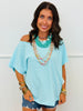 Cotton Slub Boat Neck Tee (Reg.)-8 Colors