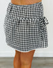 Black Gingham Side Bow Mini Skirt (Reg.)