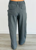 Fold Over Flap Wide Leg Sweatpants (Reg & Plus) - 2 Colors
