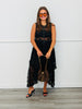 Black Sheer Lace Layered Midi Dress (Reg. and Plus)