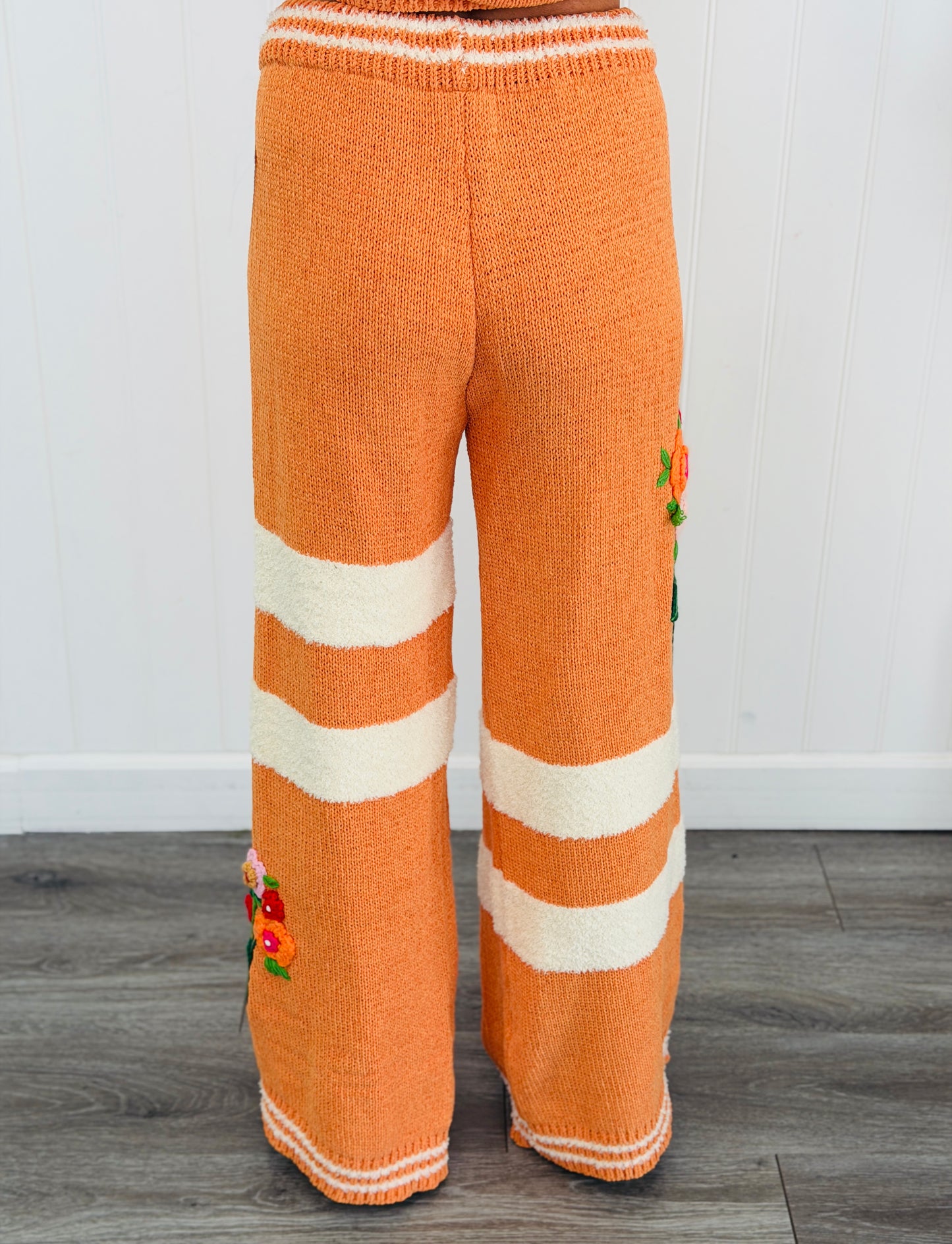 Orange Multi Contrast Stripe Wide Leg Pants (Reg.)