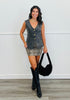 Washed Denim Button Down Vest Top (Reg.)-2 Colors