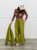 Green Moss Side Stripe Pants (Reg.)
