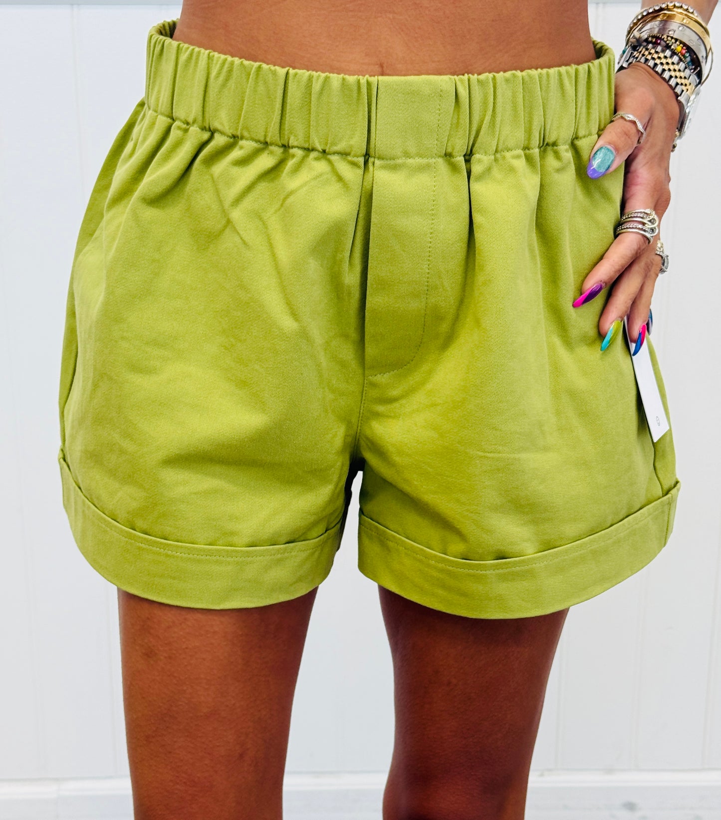 Matcha Cuffed Hem Shorts (Reg.)