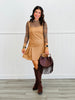 Brown Leopard Mesh Long Sleeve Top (Reg & Plus)
