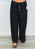 Drawstring Polka Dot Gaucho Pants (Reg.) - 2 Colors