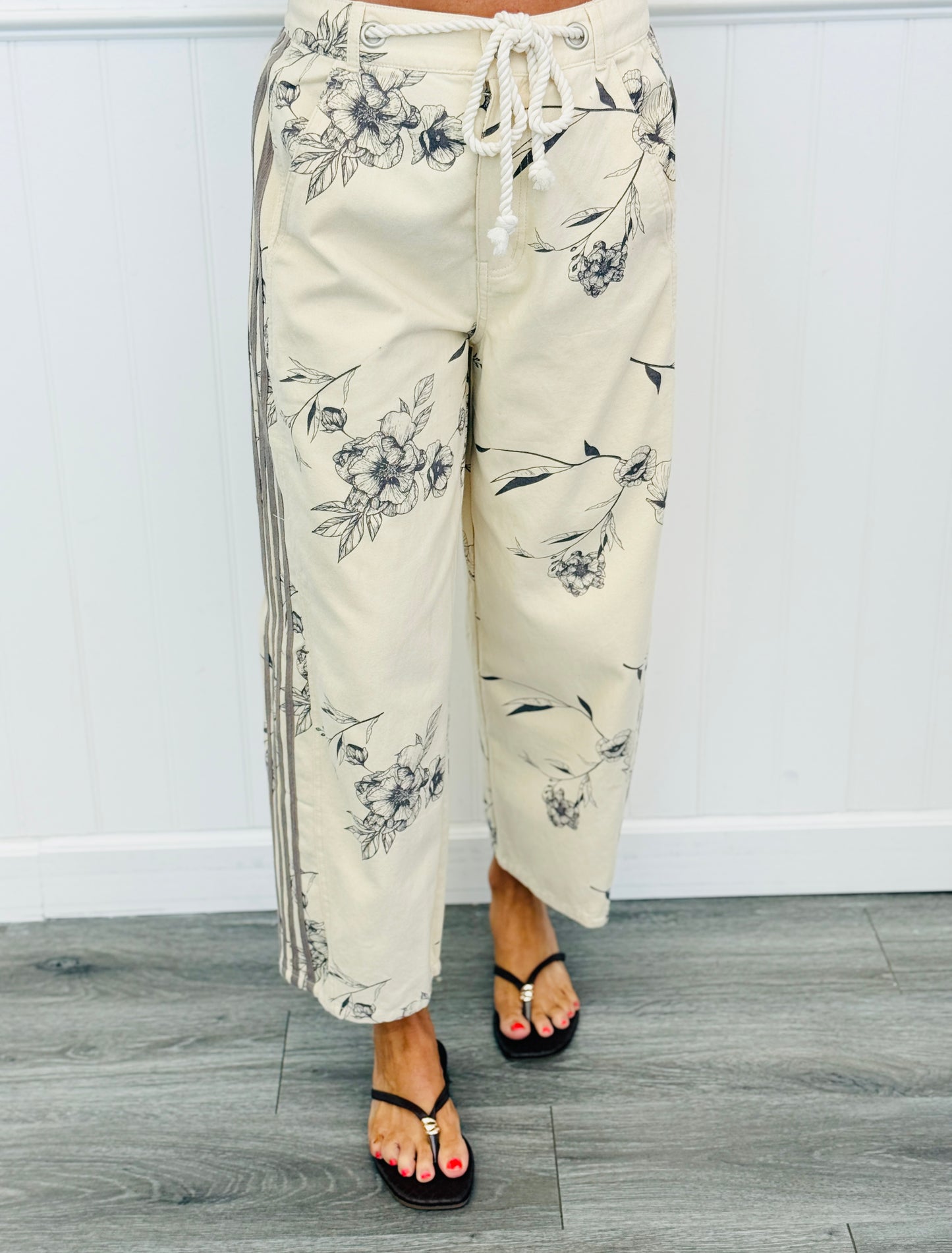 Sand Daisy Side Stripe Pull On Pants (Reg. and Plus)