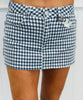 Navy Gingham Denim Mini Skort (Reg.)